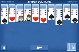 Jeux Spider Solitaire Blue